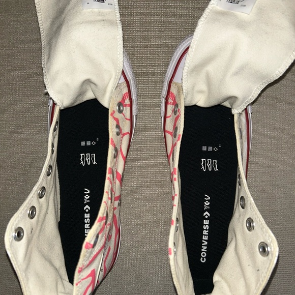 Converse High-Tops with Custom Pink Glasses Design - Picture 5 of 8
